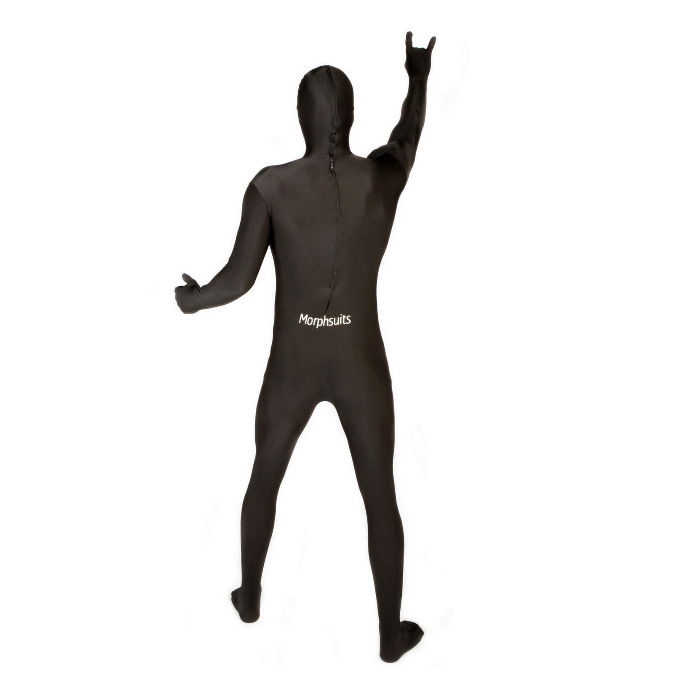 Morphsuits Czarny Kombinezon Uniseks Elastyczny Pełny Strój dla Dorosłych na Halloween Karnawał, XL