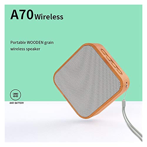 Radio A70 Mini Portable Wood Grain Bluetooth Speaker Vintage Wireless Speaker Met Mic Stand TF kaart FM-radio for mobiele telefoon (Color : Wood grain gray) - Image 5