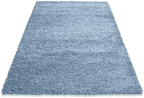HMWD Modern Silver Grey Fluffy Thick Deep Pile Non-Slip Shaggy Area Rug Livingroom Bedroom Anti-Shed Floor Carpet Mat - 120x170 cm