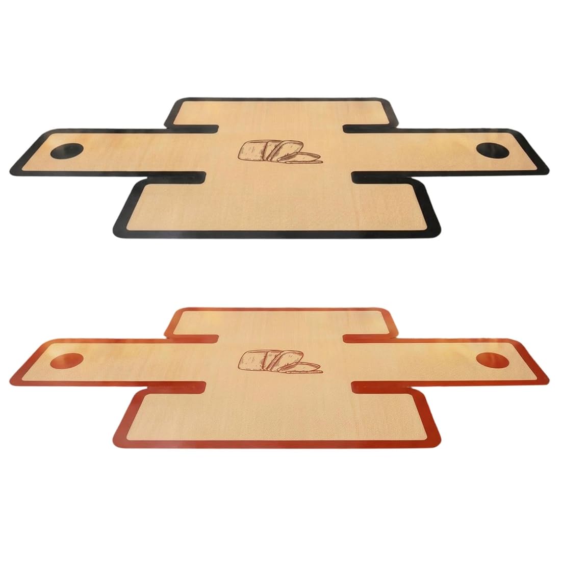 UDSKNV[KSL Food Grade Silicone Bread Loaf Pan Liners Dishwasher Safe Fit for 9x5, 9.5x5, and 10x5 Inch Loaf Pans