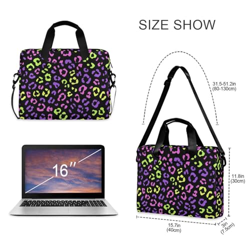 Funda para laptop 15.6 pulgadas con asa y correa morado neón miniatura 5