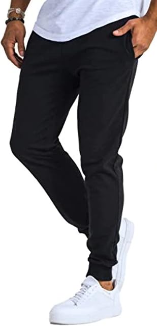 Björn Swensen Męskie spodnie do joggingu, bawełniane, sportowe, do biegania, długie, rekreacyjne spodnie treningowe, krój slim fit