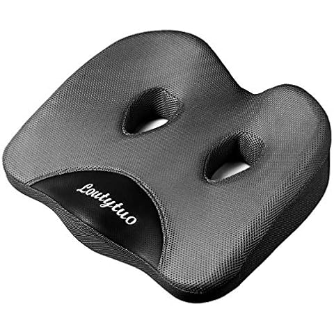 LOUTYTUO Seat Cushion Pillow,100% Memory Foam and Washable Cover,for Office Chair,Car Seat and Wheelchair,Tailbone & Sciatica & Back Pain Relief Cover