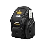 Claycosports Pickleball Bag - Personalized add a Name + Logo, Large Pickle Ball Backpack with Fence Hook, Paddle and Shoe Compartment, Pickleball gifts for Men Women (All Black)