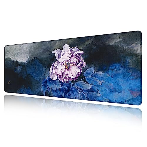 ll-coeur拡張ノンスリップパッドゲームマウスマット大長いテーブルデスクパッド800 x 300 x 3 mm 80 x 30 x 0.3 cm ブルー shu006