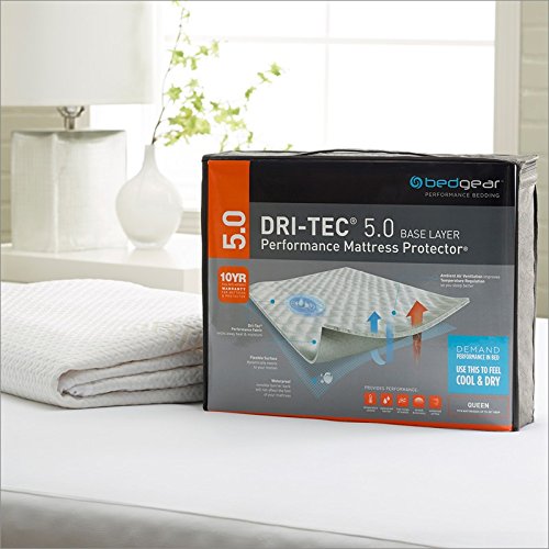 Bedgear Full XL Dri-Tec Waterproof Mattress Protector - Adjustable Base Compatible -Washable, and Breathable Pad – Fitted with Stretchable Deep Pockets – Fits 18” Mattress - White