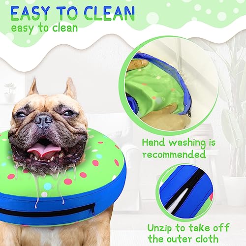 Image of Supet Inflatable Dog Cone Collar for Large Medium Small Dogs, Soft Cone Collar for Dogs Cats, ECollar Doggie Neck Donut Dog Cone Alternative After Surgery