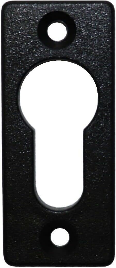 Cotarba 4 x Black Euro Cylinder Escutcheon Key Hole Cover Plate Van Door Plastic