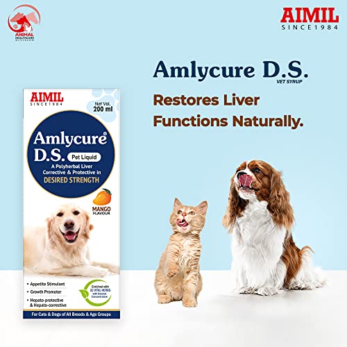 Image of AIMIL Amlycure D.S Pet Liquid | Herbal Tonic For Dogs & Cats | | 200ml
