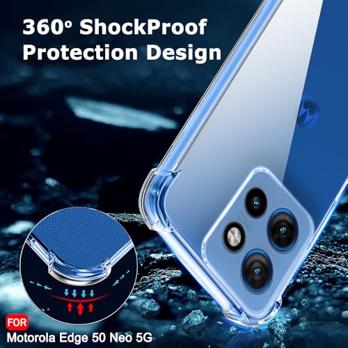 Image of TheGiftKart Crystal Clear Back Cover Case for Motorola Moto Edge 50 Neo 5G | Shockproof Soft TPU Case | Cushioned Edges for Ultimate Protection Back Cover Case (TPU, Transparent)