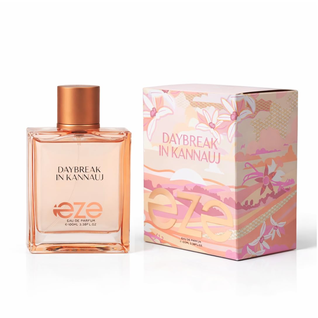 Eze Perfume Daybreak In Kannauj Eau De Parfum - 100ml | Bergamot & Saffron | Agarwood, Bulgarian Rose & Madagascar Vanilla | White Musk, Tonka Beans, Amber & Oakmoss | Captivating Fragrance-image-5