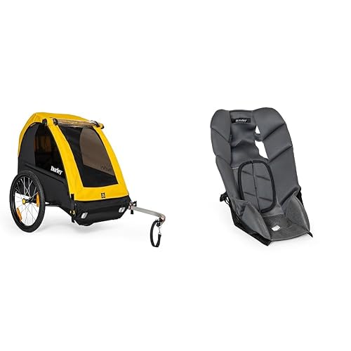 Burley Bee 1 and 2 Seat Bike Trailer Bundle with Baby Snuggler