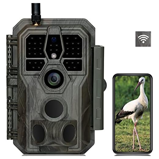 GardePro E8 Wildcamera met wifi, met app, 64 MP H.264, 1296P video, 27 m infrarood nachtzicht, bewegingsmelder, wilddierencamera, wifi, overdracht via mobiele telefoon, 0,1 s snelle trigger, IP66