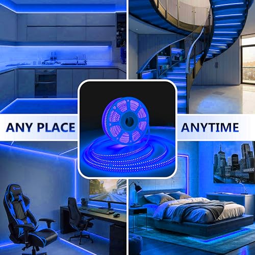 Image of Forus LED Rope Light 35 Meter 6 Month Warranty, Outdoor Waterproof Decorative Cove Lights for Ceiling, Balcony, Home Decor, Interior Decoration, Flexible Profile Light for Diwali, Christmas -Blue