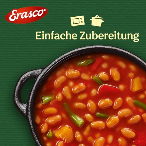 Erasco Serbische Bohnensuppe (1 x 750 ml), In rund 5 Minuten fertig – Mit viel Gemüse und Speck – Ohne Schnickschnack - Natürlich lecker