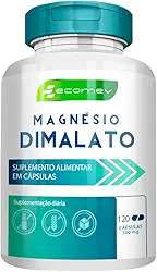 1Un Magnesio Dimalato 100% Puro 120Cáps Importado Maxima Absorção Ecomev