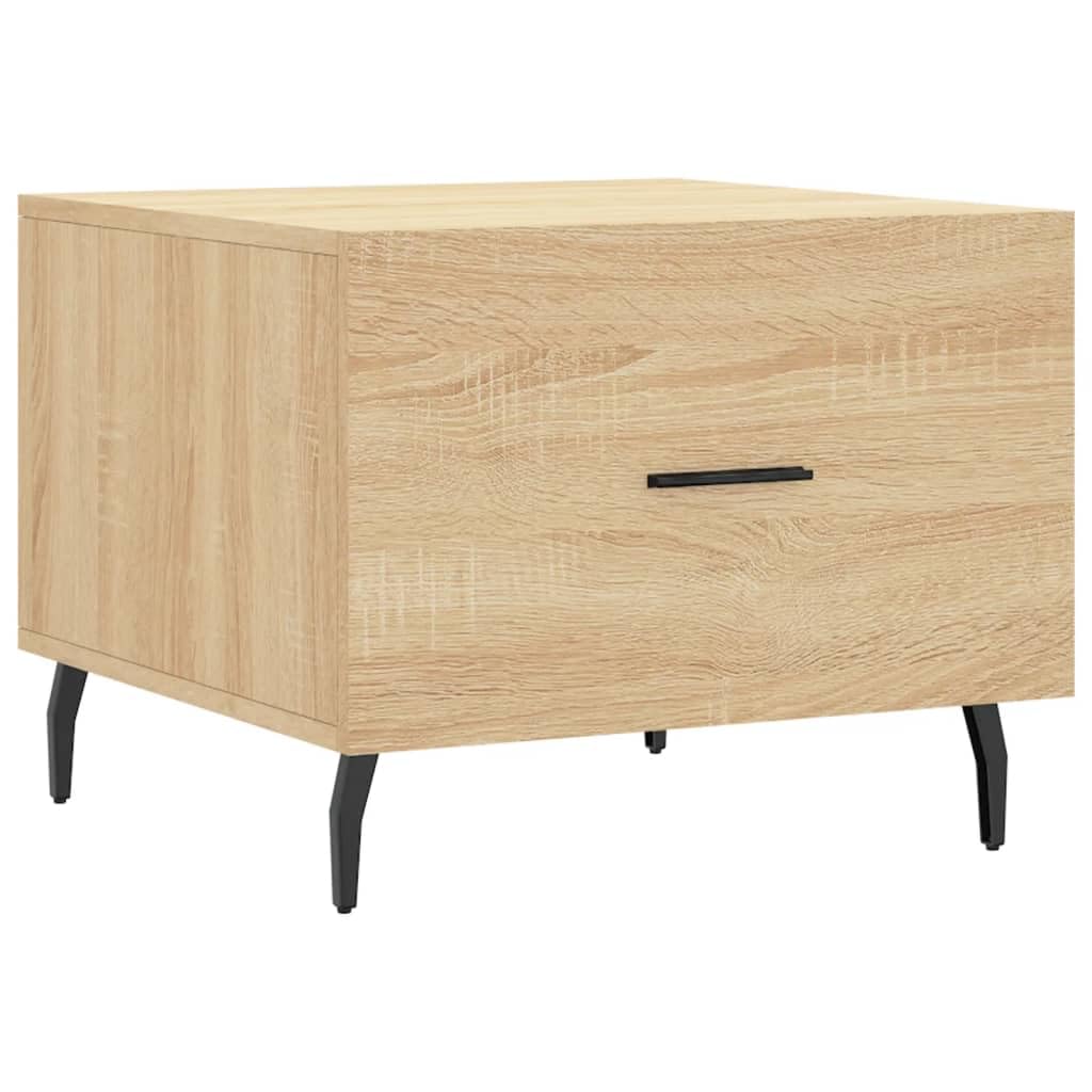 Homgoday Tavolino da caffè in rovere Sonoma, 50 x 50 x 40 cm, in legno ingegnerizzato, tavolino da tè per soggiorno, sala d'accoglienza degli ospiti, camera da letto e ufficio, tipo 7