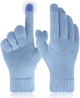 Touch Screen Gloves Women - Thermal Gloves Knitted Thickened Warmth Fleece Lining Women Gloves Winter Smartphone