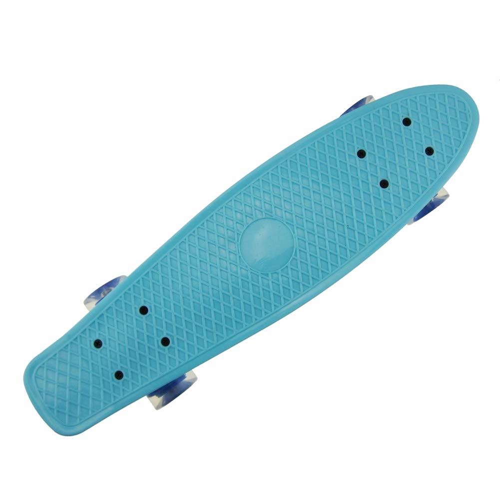 Planches à roulettes Complètes Mini Skateboard Cruiser avec LED Allument des Roues Clignotantes pour Enfants Garçons Filles