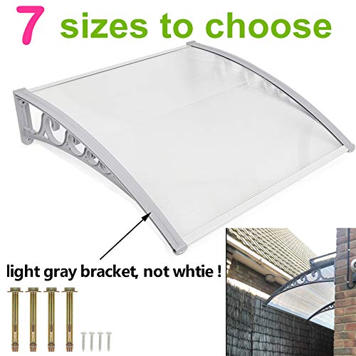 Auvent de porte 100x100 cm avec housse durable pour entrée - 8
