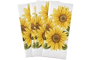 Sunflower Kitchen Dish Towels Set of 4 [Sunflower Dish Towels]