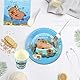 Hmfmdy Tier Partygeschirr Set, 40 Stück Capybara Party Deko, Geburtstag Geschirr Kit Mit Pappteller Becher Servietten, Party Geschirr Supplies für Mädchen, Junge, Babyparty 10 Gäste