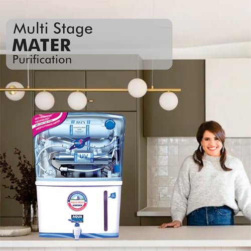 Image of Aqua Grand Plus RO Water Purifier RO+UV+UF+Copper Zinc, TDS Controller, 20 LPH, High TDS Membrane (2000 ppm), 12L Storage, Water Saving Technology, Domestic Water Filter for Home