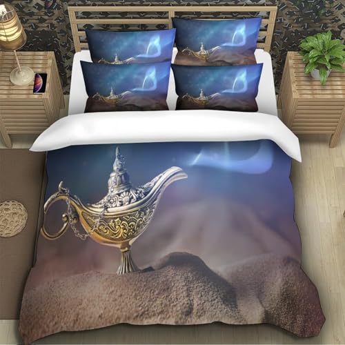 Linge de lit 3d magic lamp microfibre hypoallergique super king - 5