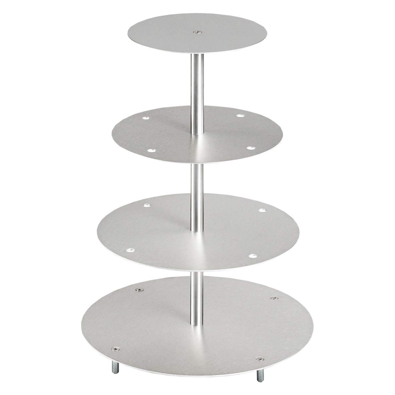 Aluminium Tortenständer Rund Tortenetagere Hochzeit 4 Etagen (4 Stöckig (Ø 20 25 30 35cm))