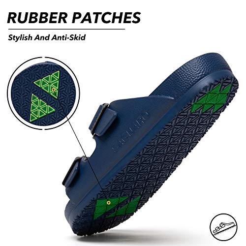 Image of SAGUARO Men's Women's Comfort Double Buckle Sandals Lightweight Adjustable EVA Sandals with Rubble Sole