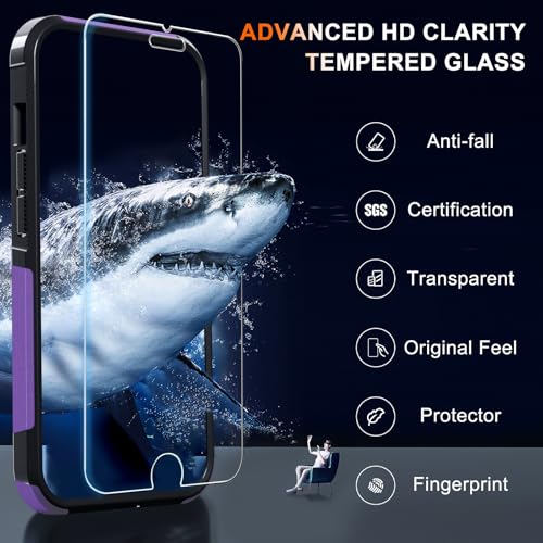RMOCR Case for iPhone 8/7/SE 2022 2020, with Screen Protector,Military Grade Heavy Duty Shockproof Phone Cover with Wrist Lanyard Strap for iPhone 8/7/SE 2nd 3rd 4.7 inch,Lavender by RMOCR - Used condition - Image 5