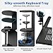 Strifuture Keyboard Tray Under Desk - Full Metal Slide Out Holder, Rust-Resistant & Scratch-Proof, Double C-Clamps, 26x13