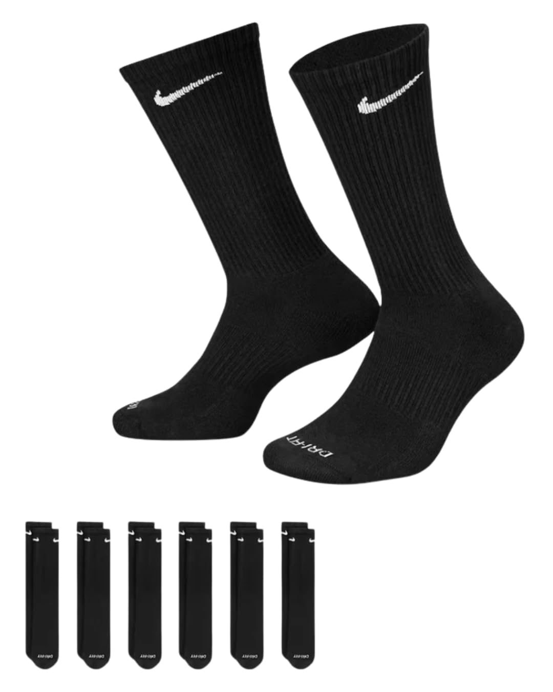 Cushioned Training Crew Socks by Nike (6 Pairs)