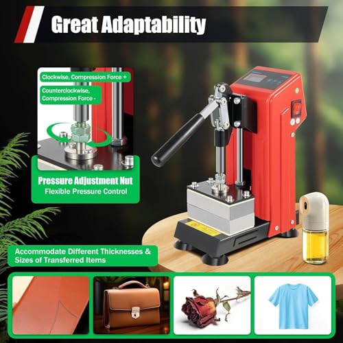 Prensa térmica manual mini con temperatura ajustable miniatura 5