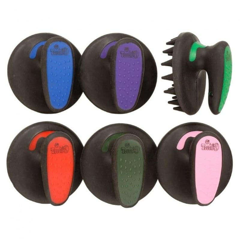 Rasqueadeira Curry para Cavalos com Alça de Borracha Tough 1 Great Grip Curry Roxa - 1 unidade