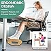 Solid Wood Foot Rest for Under Desk at Work - Ergonomic Foot Stool Under Desk,Rocking Foot Rest with All-Non-Slip Mat for Feet Support Leg Under Stools Footrest for Home Office Gaming