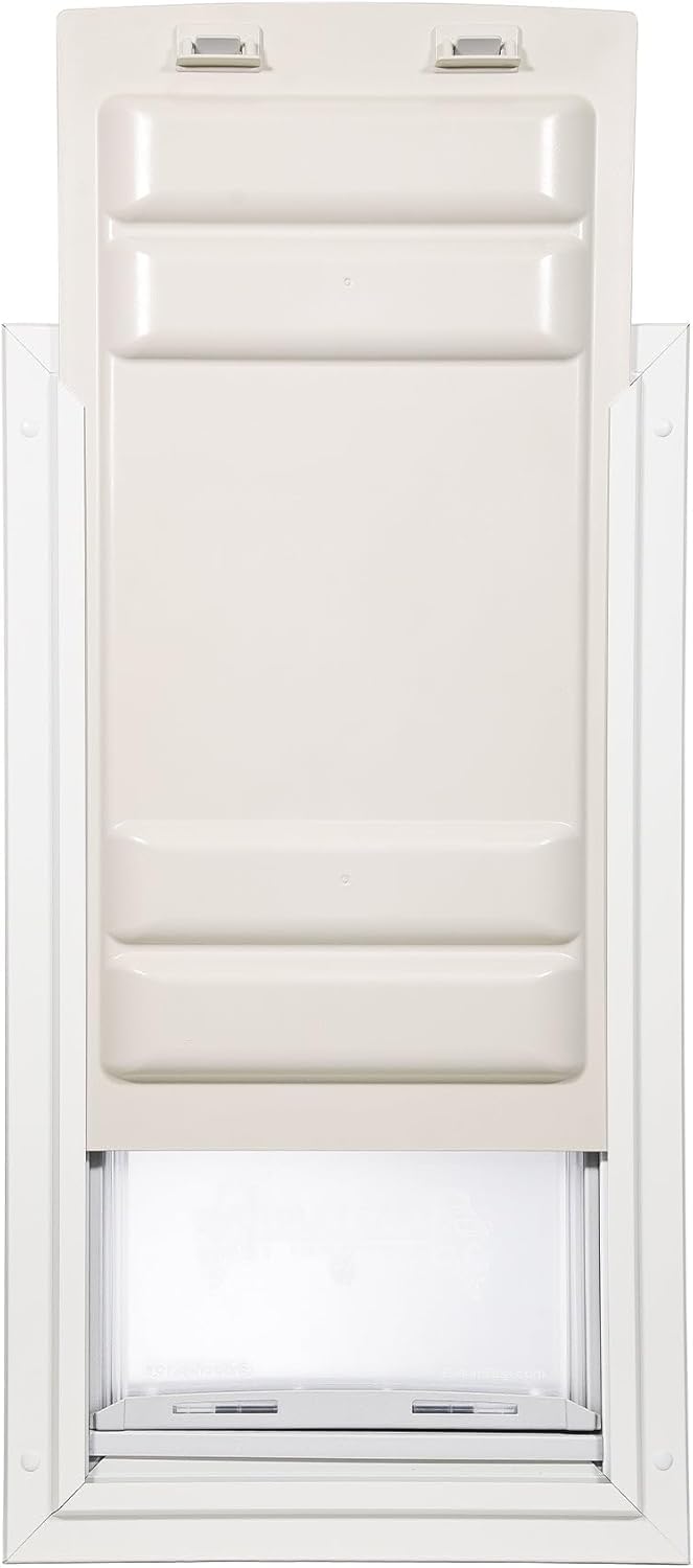Endura Flap Double Flap Pet Door for Door Installations | Stylish for Interior & Exterior Doors | Durable Aluminum Frame & Weatherproof Dual-Layer Flap | White, Medium, Double Flap