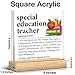 Special Education Teacher Appreciation Gift, Thank You Gifts for Autism Teacher SPED Teacher, Special Education Teacher Definition Clear Desk Decorative Sign Acrylic Plaque Sign Table Shelf Desk Decor