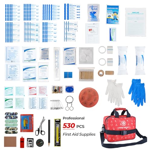 All-in-One Premium 530 Piece Emergency First Aid Kit, Large Medical Kit for Home, Car, Camping, Travel, Hiking, Sports & Outdoor - Image 4