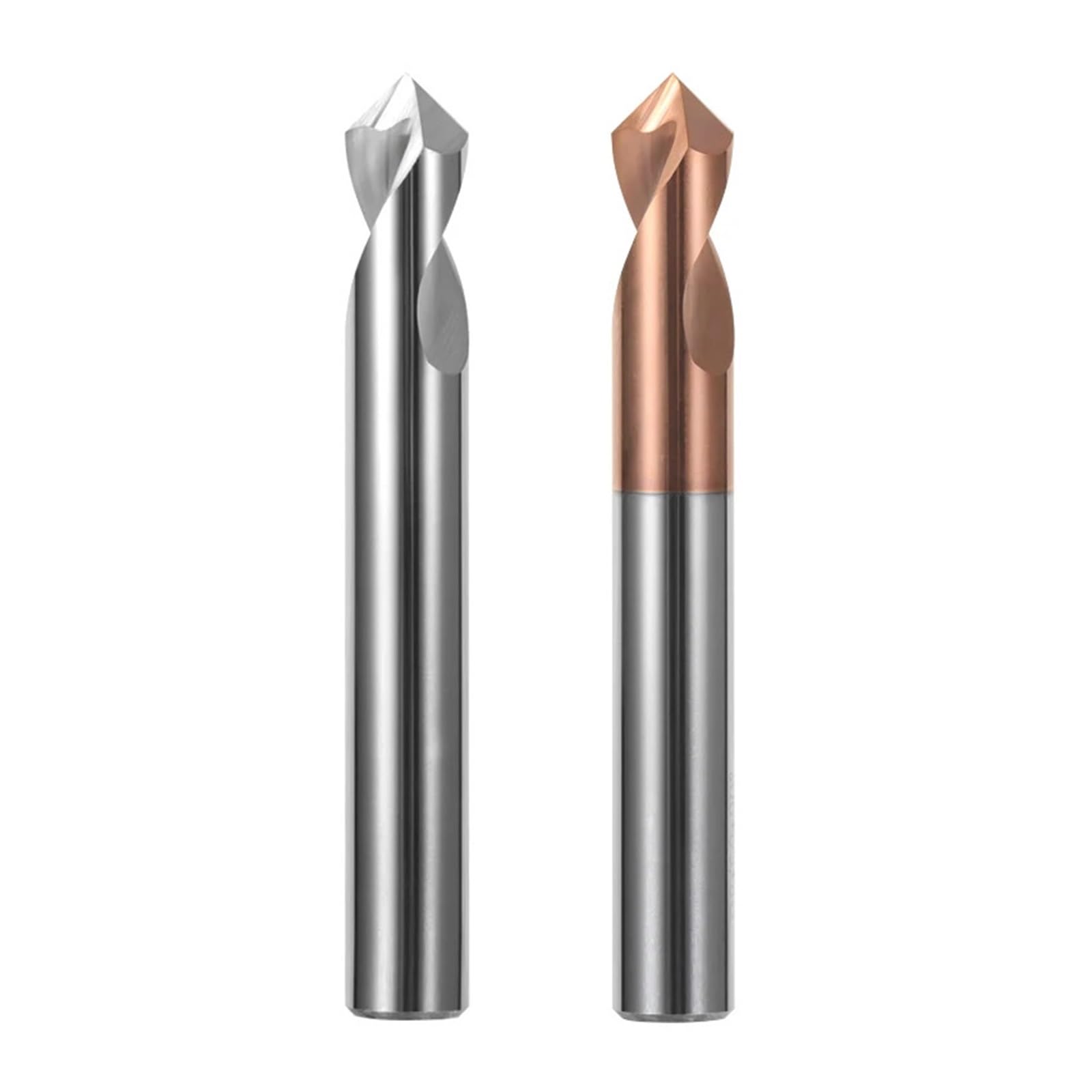 Juego de Brocas avellanadas carburo tungsteno con centrado 60, 90 y 120 Grados, Herramienta fresado Extremo chaflán ángulo 45°(D8xR90x60L,Steel)