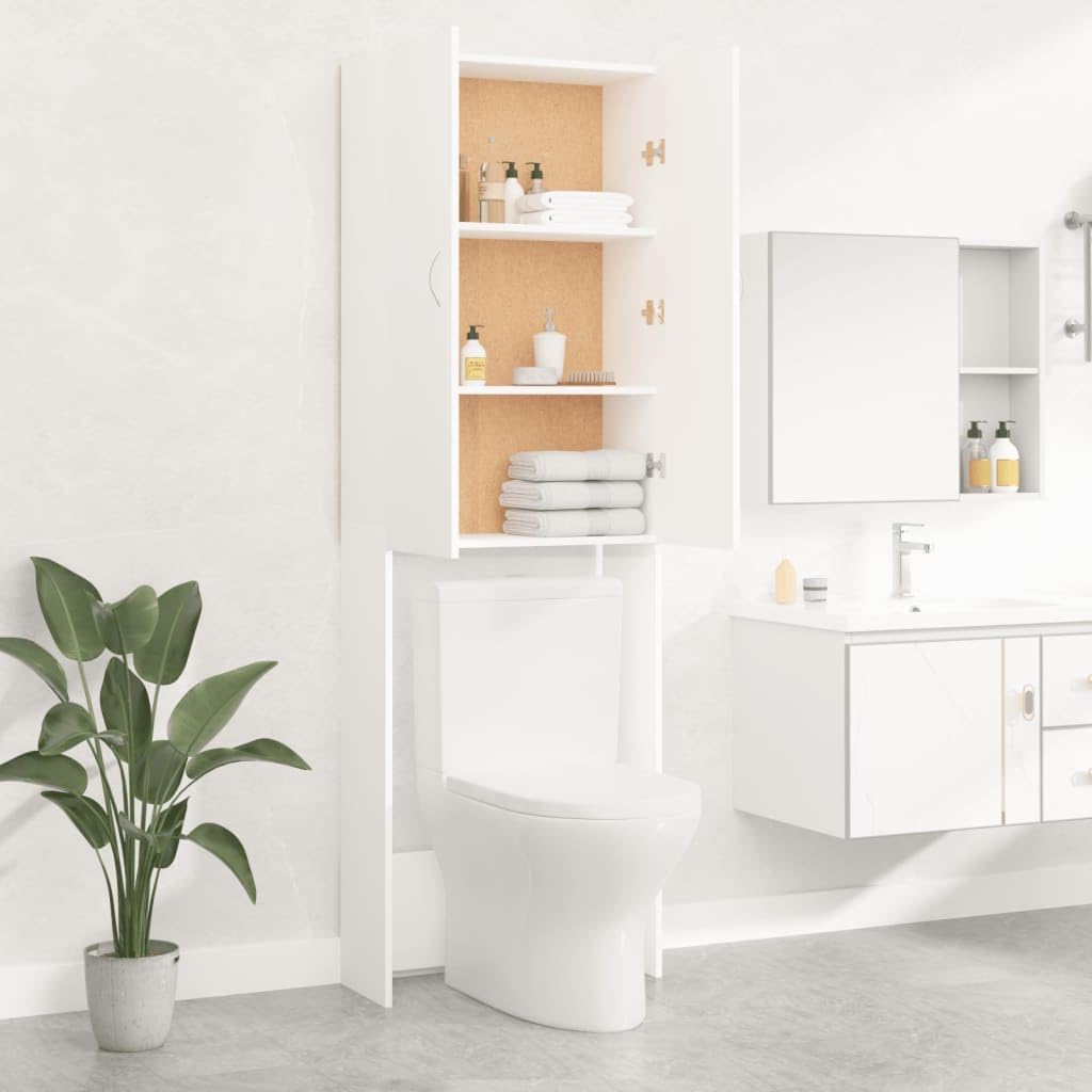 vidaXL Washing Machine Cabinet White 25.2x10.0x74.8