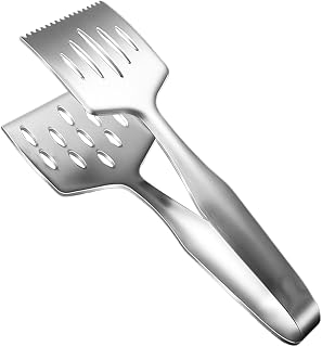 Pinzas de cocina de metal | Pinzas reversibles para pescado de acero inoxidable, resistentes al calor y ergonómicas, versátiles pinzas para , servir y buffet con asas resistentes