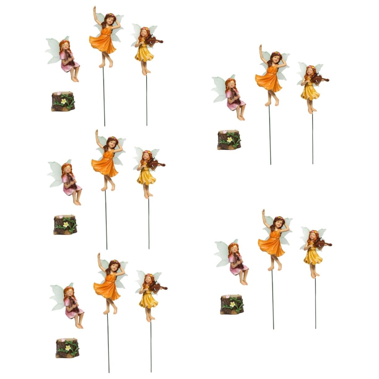 Figurines de fée en résine SUPVOX, lot de 15 mini statues pour décoration maison et bureau