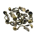  12pcs Ohrclips Clips Ohrringe Earwire Earring Clips Ohrclip Basteln Bronze