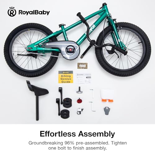 image for RoyalBaby EZ Kids Bike, 18 Inch Wheel Bicycle with Quick Release Crank