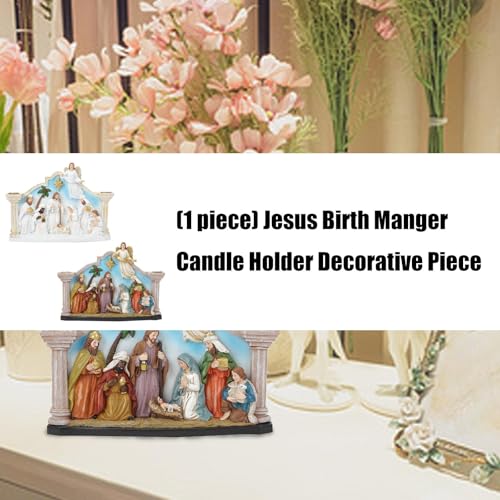 Statue de crèche de Noël compacte pour petits espaces et bureaux