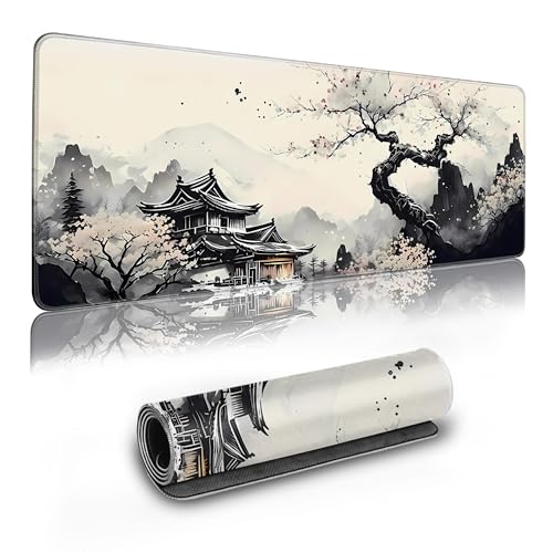 Long Gaming Mouse Pad Extended Anime Large Desk Pad with Non-Slip Base Full Keyboard Mat with