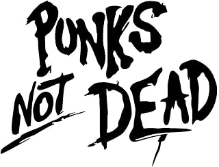 2pcs PONKS NOT Dead Car Stickers, 5.91"x4.53",Funny Waterproof Vinyl Decal, Exterior Decorative Accessories, Used for Car, Motorcycle, Laptop, Van #2BZ132 (Black)