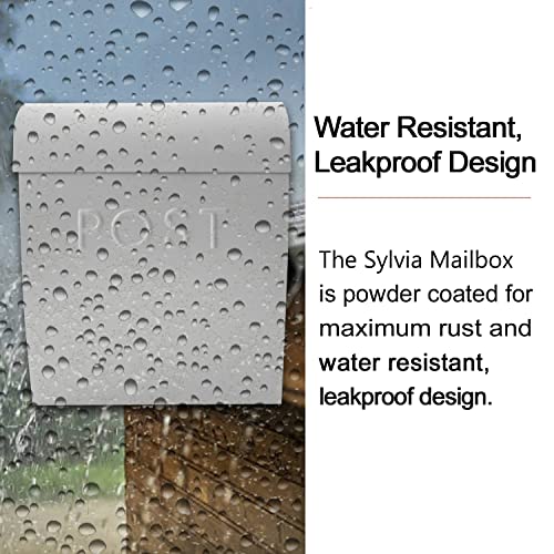 Nach Uh-1001Gry Stylish Decorative Sylvia Euro Chic Mail Box, Galvanized, 15 X 12 X 5.25 Inches, Large, Gray #TOP2