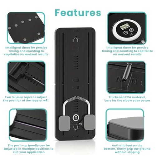 Image of Roughhouse Multifunctional Pilates Board - All-in-One Core & Strength Training Equipment for Home Workout, Beginner-Friendly Fitness Board for Abs, Balance & Full Body Conditioning (ADPIREBK)